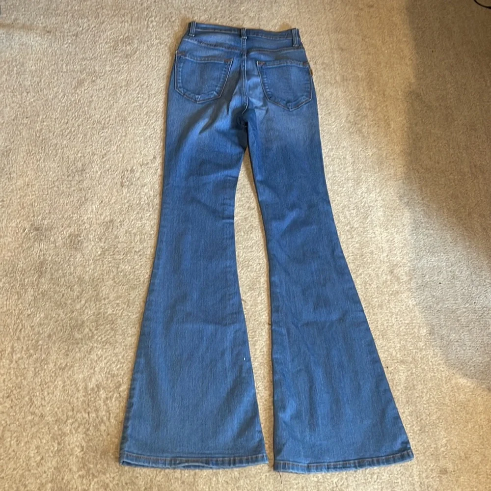Vibrant Blue Flare Jeans - Picture 5 of 7
